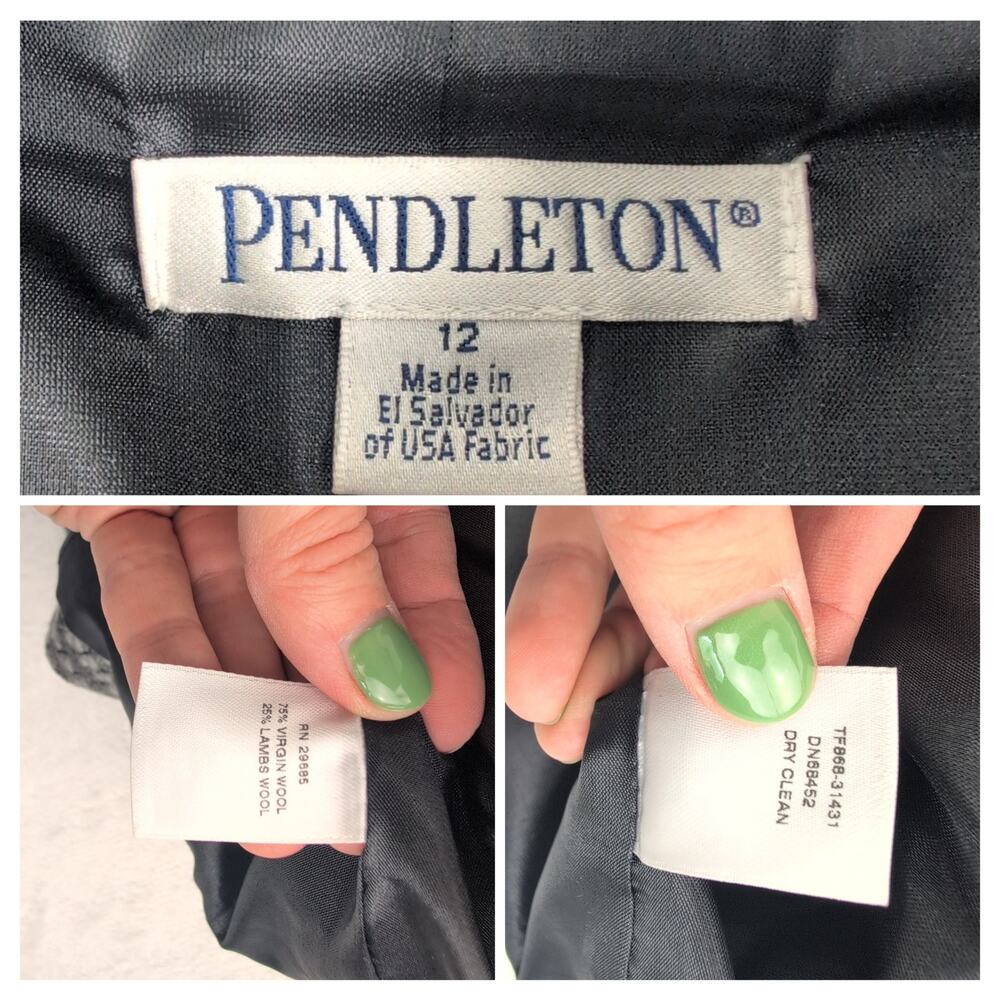 Pendleton Lambswool/Virgin Wool Blend Crosshatch … - image 8